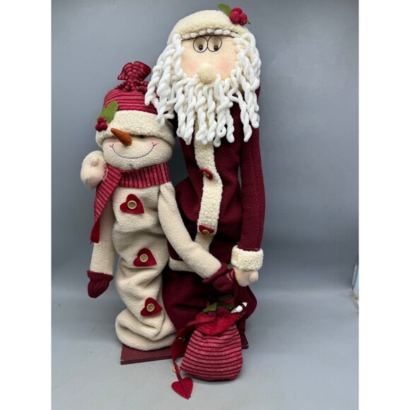 the holiday collection I'm expandable Santa Frosty figurine decor red white READ - Picture 8 of 12